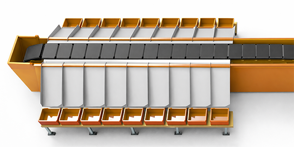 Linear cross belt sorter system for automated parcel sorting